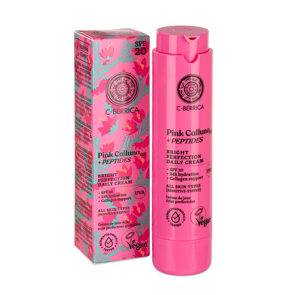 NATURA SIBERICA C-Berrica Pink Calluna Crème de jour éclat Parfait, 50 ml