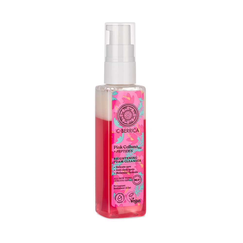 NATURA SIBERICA C-Berrica Pink Calluna Mousse nettoyante illuminatrice, 150 ml