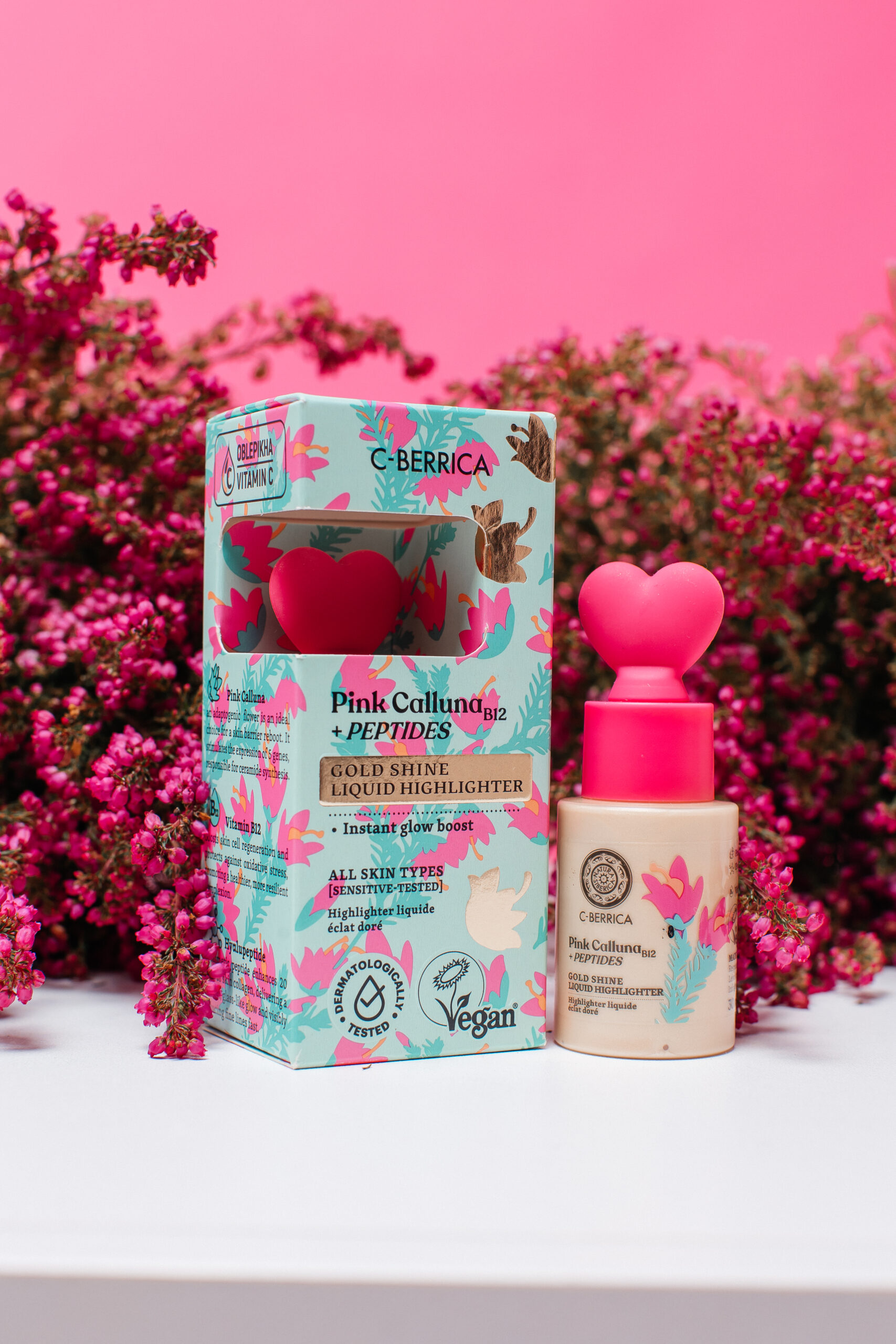 NATURA SIBERICA C-Berrica Pink Calluna Illuminateur liquide Gold Shine, 30 ml – Image 12