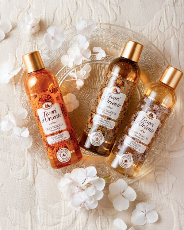TESORI D'ORIENTE Huile de douche Argan & Cyperus 250ml – Image 3
