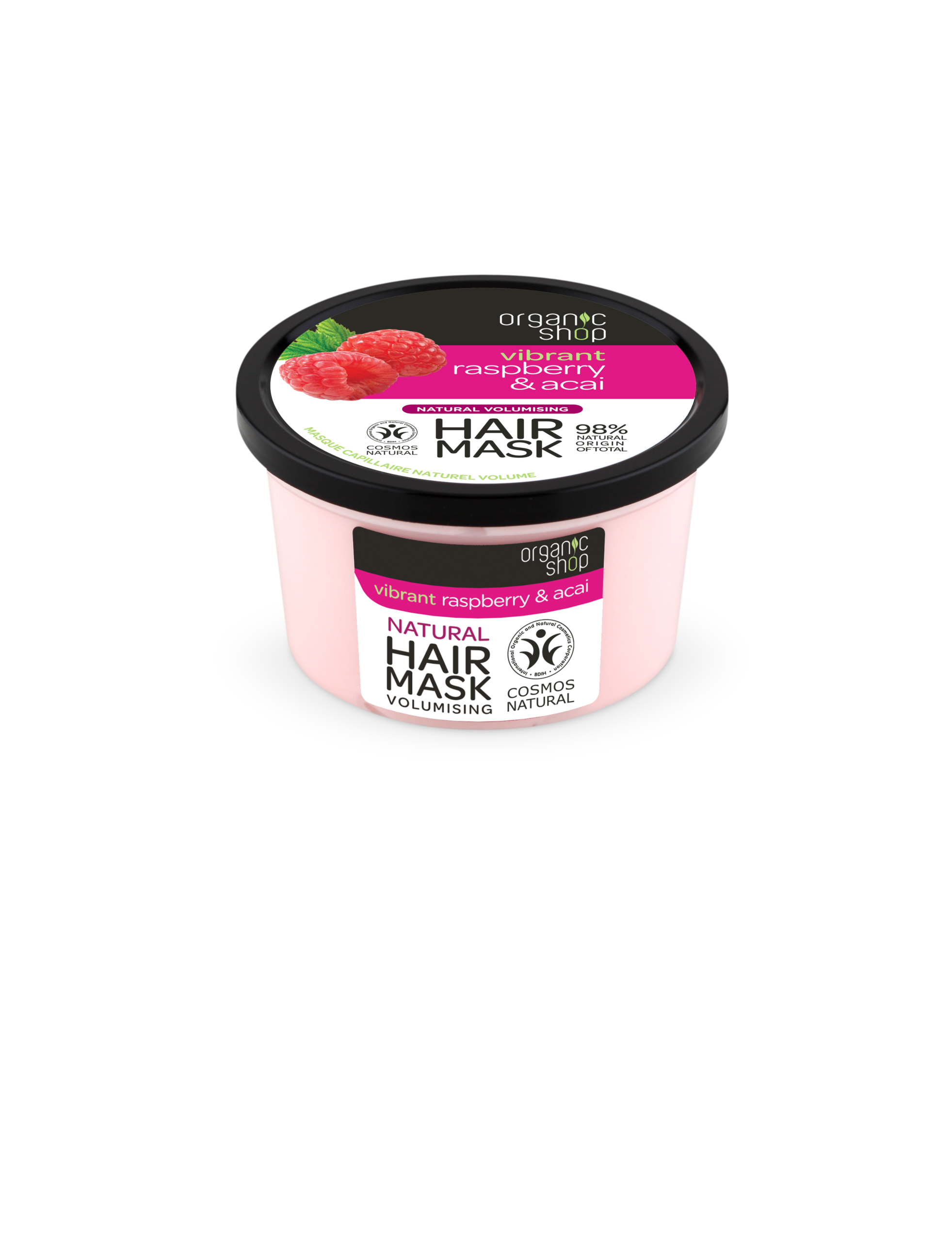 ORGANIC SHOP Masque capillaire framboise & açaï 280ml
