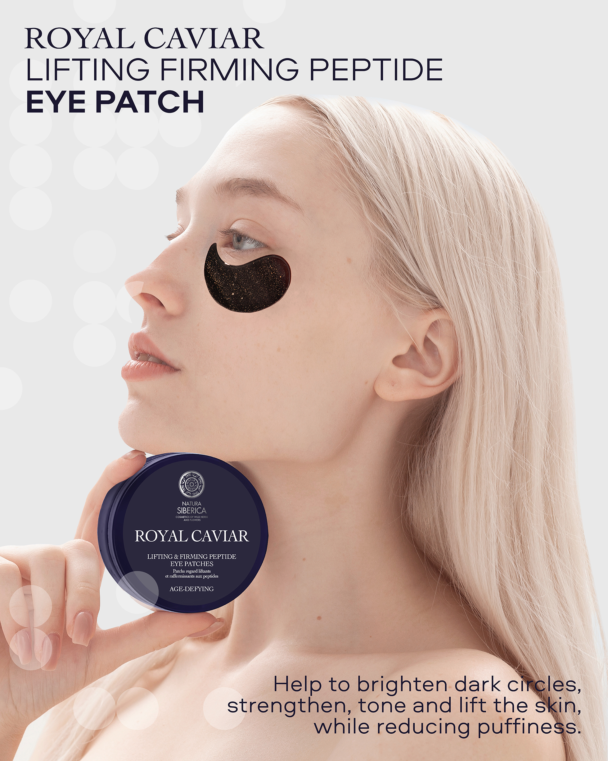 NATURA SIBERICA ROYAL CAVIAR Lifting & Firming Peptide Eye Patches, 60 pcs - Image 6