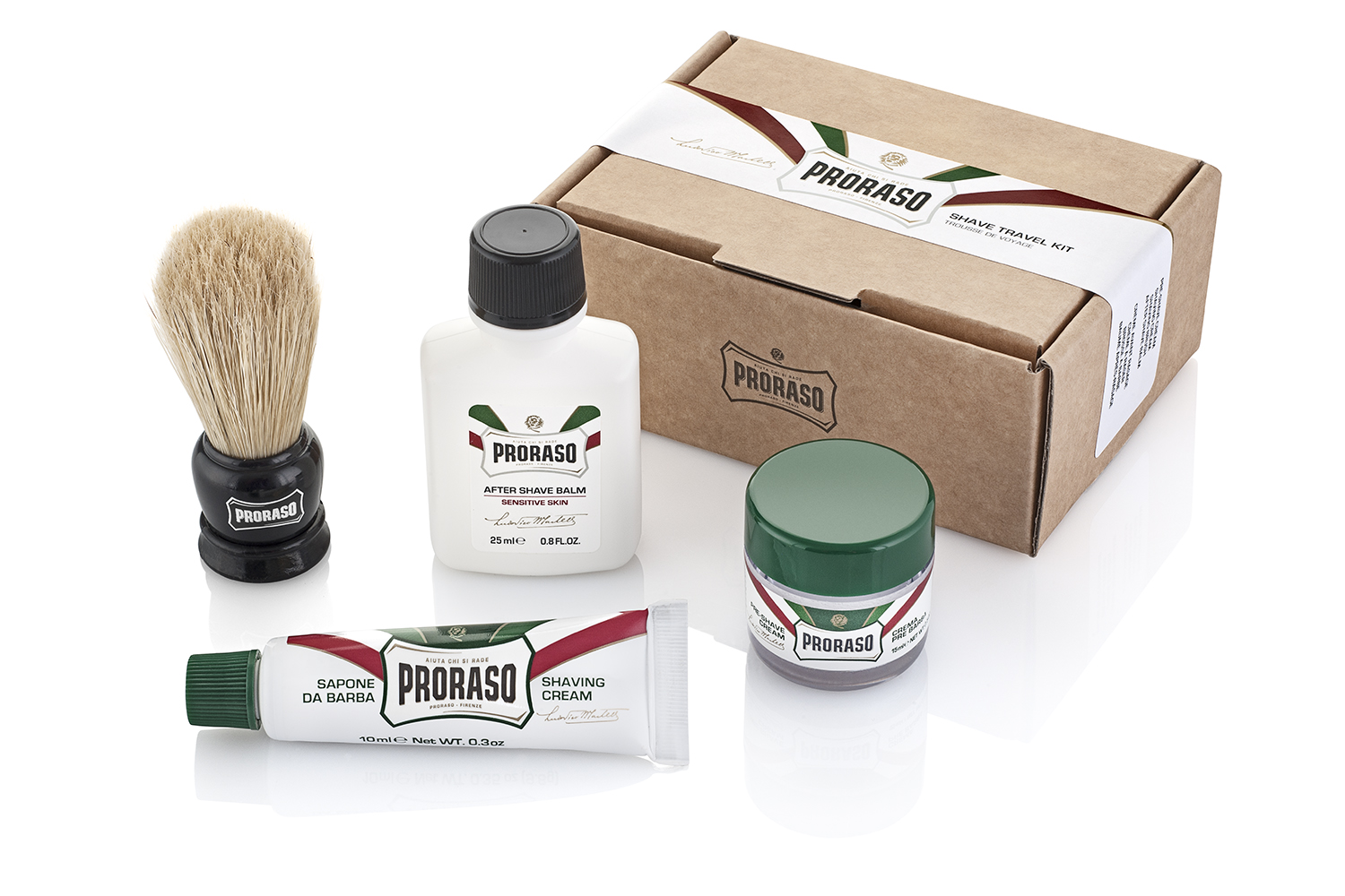 PRORASO Kit de voyage pour le rasage