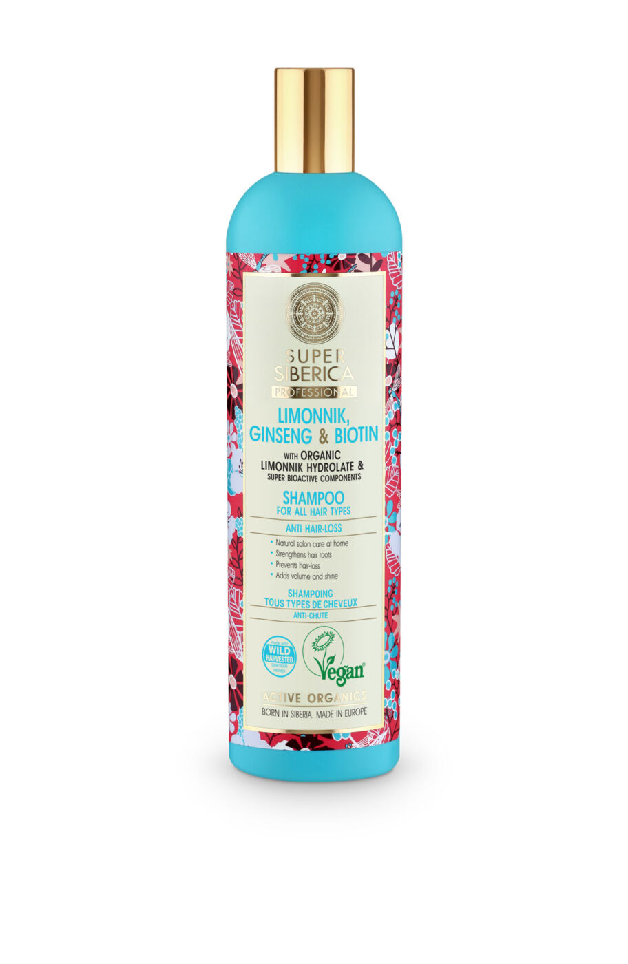 NATURA SIBERICA SUPER SIBERICA Shampooing anti-chute pour tous types de cheveux, 400 ml