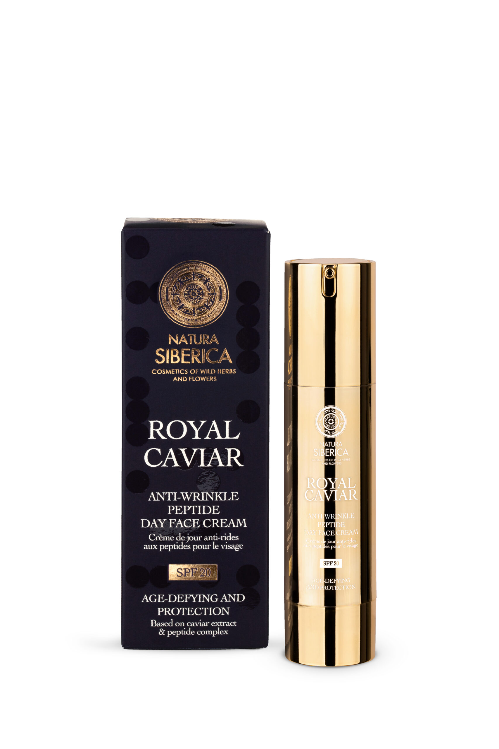 NATURA SIBERICA ROYAL CAVIAR Anti-Wrinkle Peptide Day Face Cream SPF 20, 50 ml