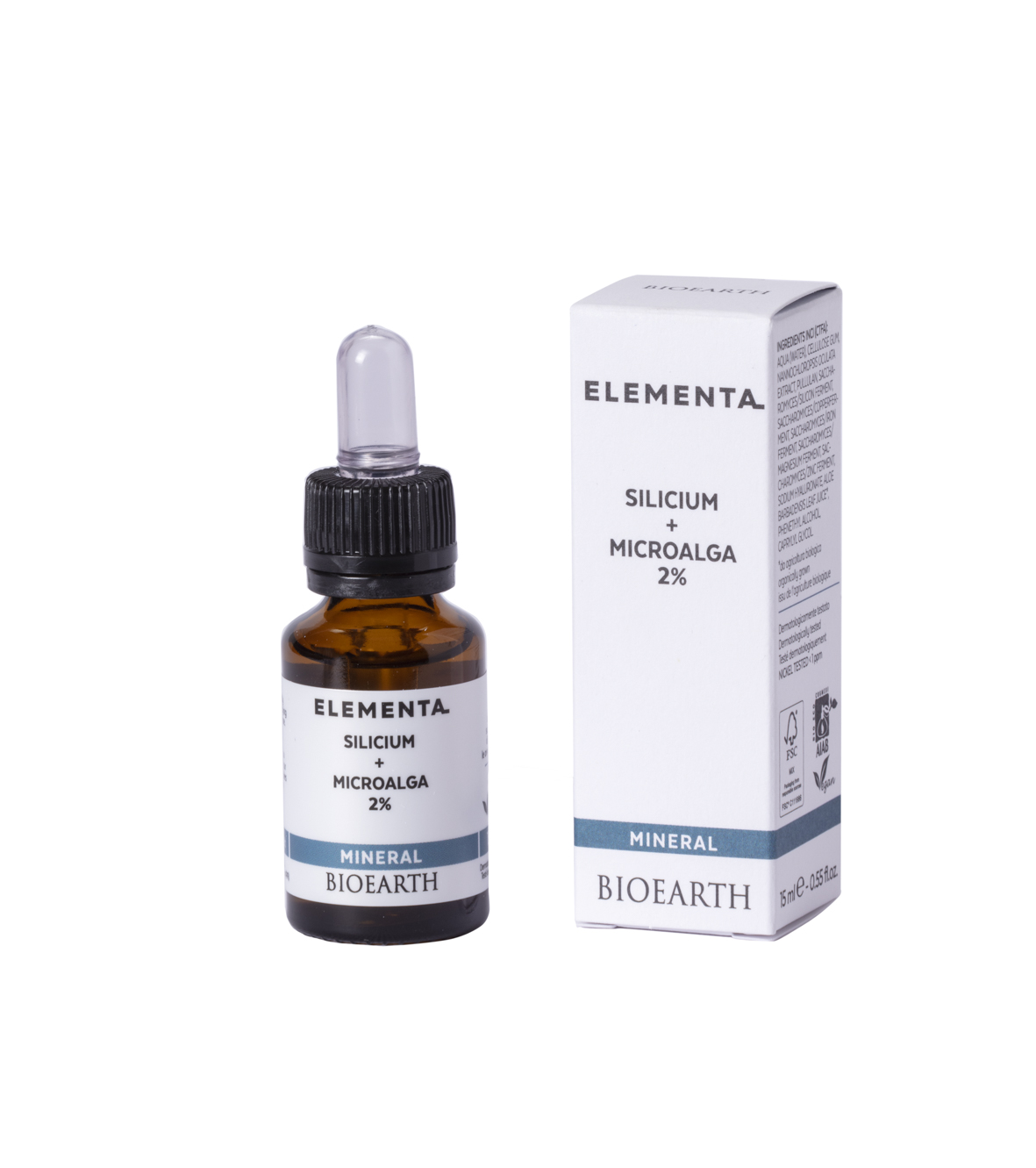 BIOEARTH ELEMENTA Silicium serum + microalgen 2% 15ml