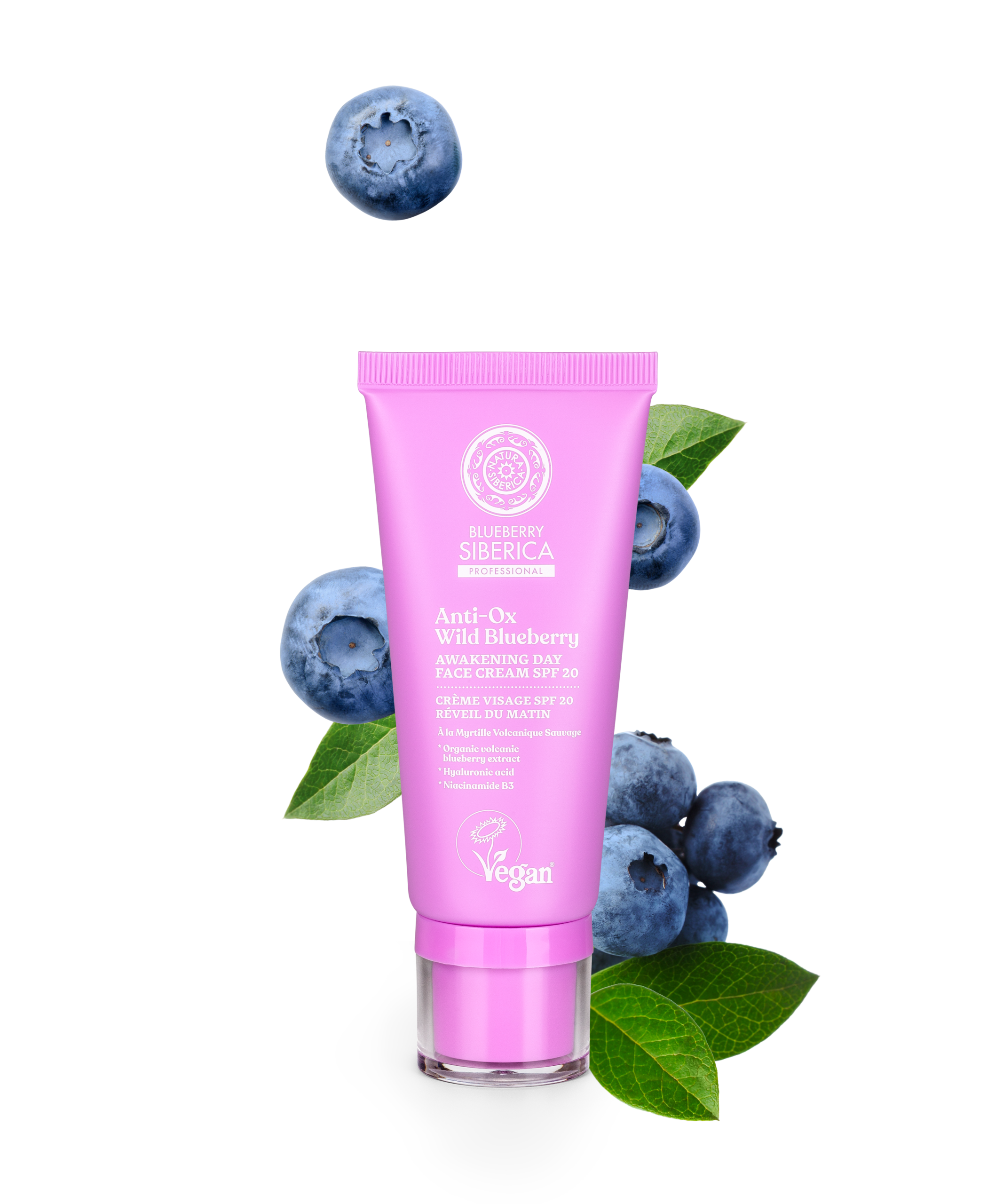 NATURA SIBERICA Anti-Ox Wild Blueberry. Crème visage réveil du matin SPF20