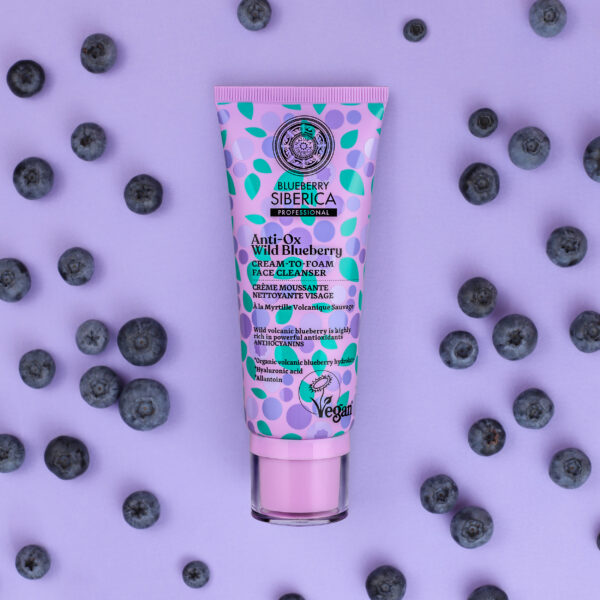 NATURA SIBERICA Anti-OX Wild Blueberry Crème nettoyante pour le visage, 100 ml – Image 2